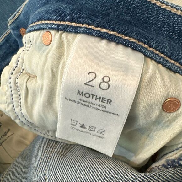 Mother Denim The Mid Rise Dazzler Ankle Fray Riding the Cliffside Size 28 - Picture 5 of 14